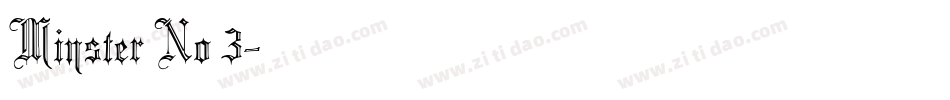 Minster No 3字体转换